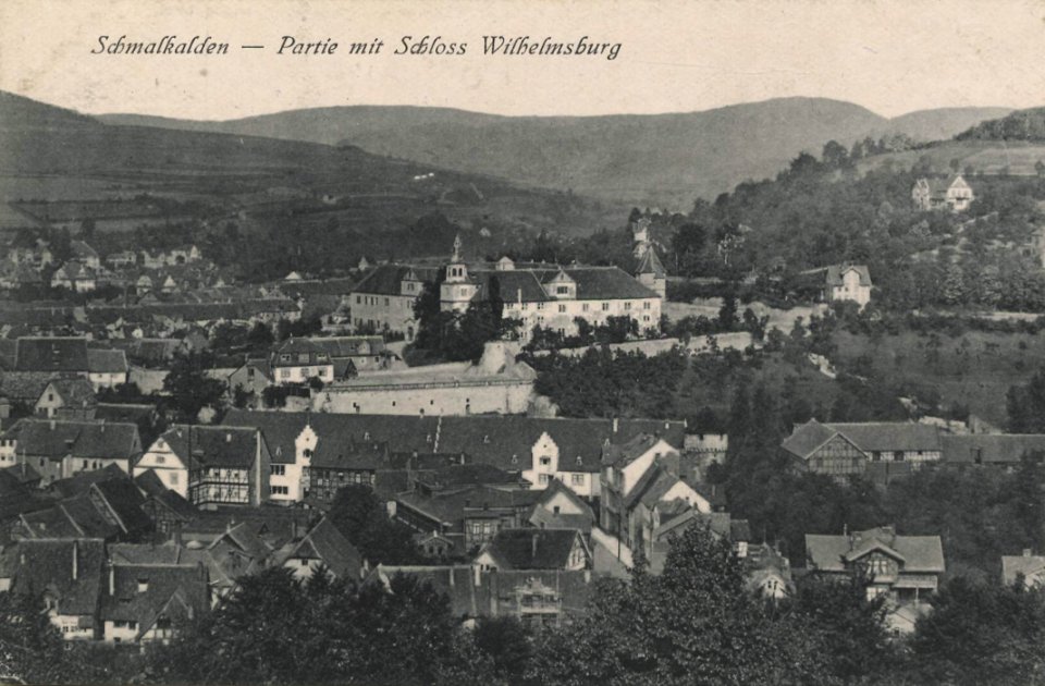 Schmalkalden, Thüringen - Stadtansicht mit Schloss Wilhelmsburg (Zeno Ansichtskarten)
