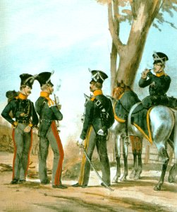 Scharfschützen und Gendarmen des Fürstentums Anhalt-Köthen um 1840