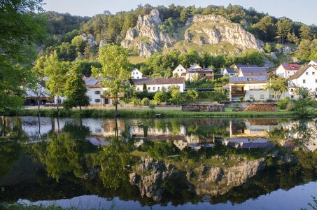 Altmühl valley mirroring old sing