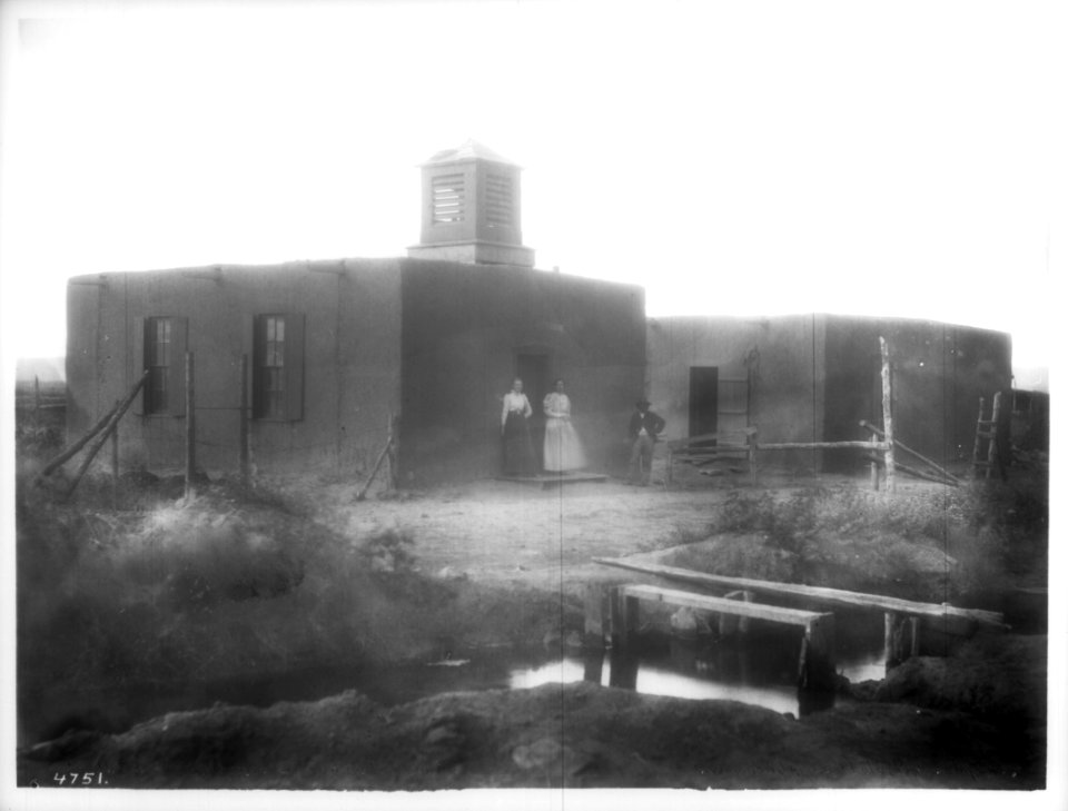 School house at the pueblo of San Rafael, New Mexico, ca.1900 (CHS-4751)