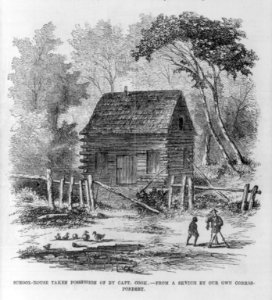 Schoolhouse taken possession by Capt. Cook LCCN99614081