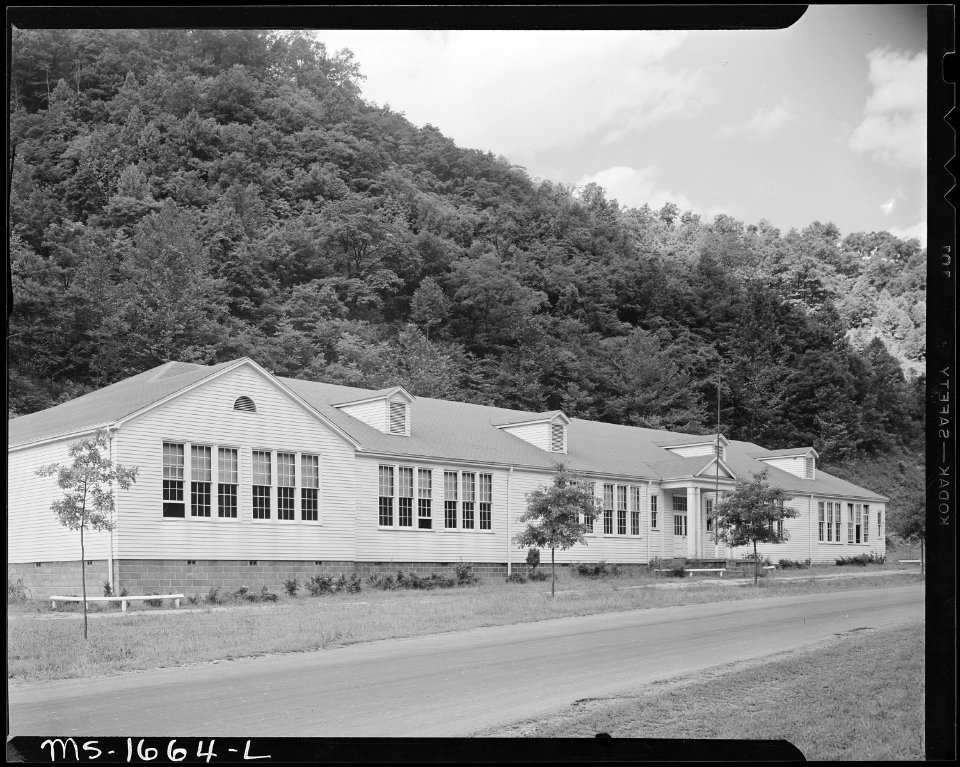 Schoolhouse. Koppers Coal Division, Kopperston Mine, Kopperston, Wyoming County, West Virginia. - NARA - 540898