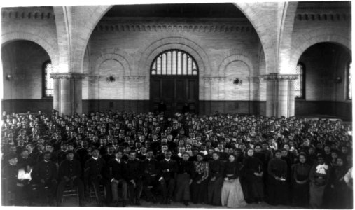 School assembly in Hampton Institute, Hampton, Va. LCCN92500524