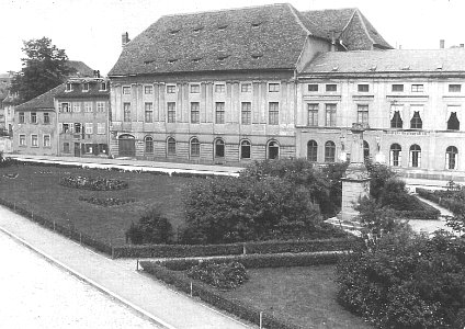 Schillerplatz und Schillerdenkmal Bamberg 1891