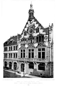 Schul- und Rathaus in Wolfach, Baden, Architekt H. Lender, Rektor der städtischen Gewerbeschule Heidelberg, Tafel 90, Kick Jahrgang II photo