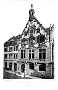 Schul- und Rathaus in Wolfach, Baden, Architekt H. Lender, Rektor der städtischen Gewerbeschule Heidelberg, Tafel 90, Kick Jahrgang II