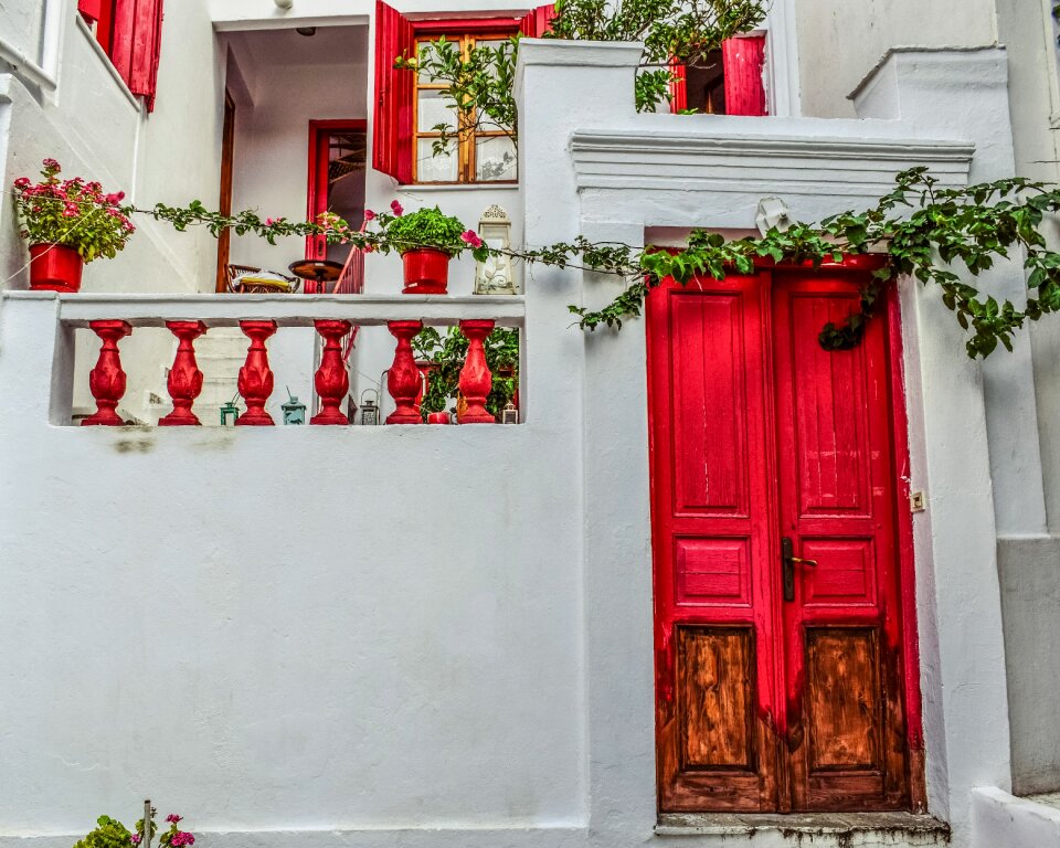 Village house red photo