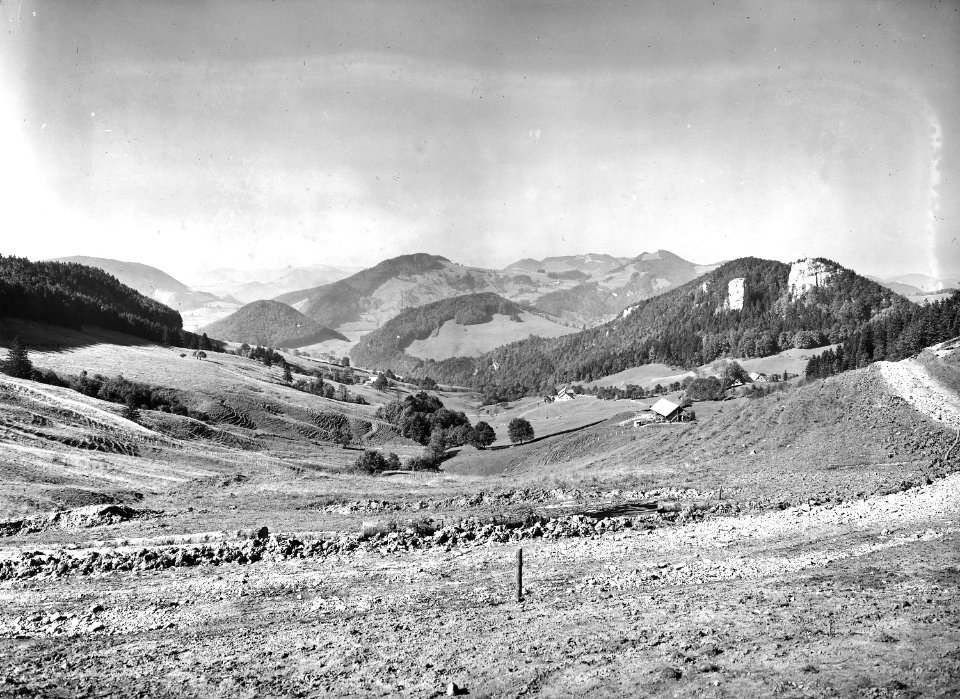Schussfeld auf der Oberen Weid-Sattel auf Pkt. 1015 - CH-BAR - 3241810