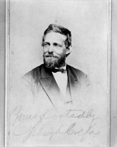 Schuyler Colfax, head-and-shoulders portrait, facing left LCCN2011645238