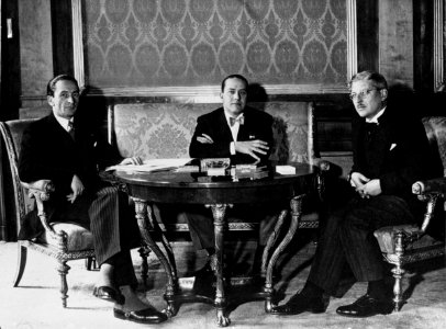 Guido Schmidt, Galeazzo Ciano, Kurt von Schuschnigg, 1936