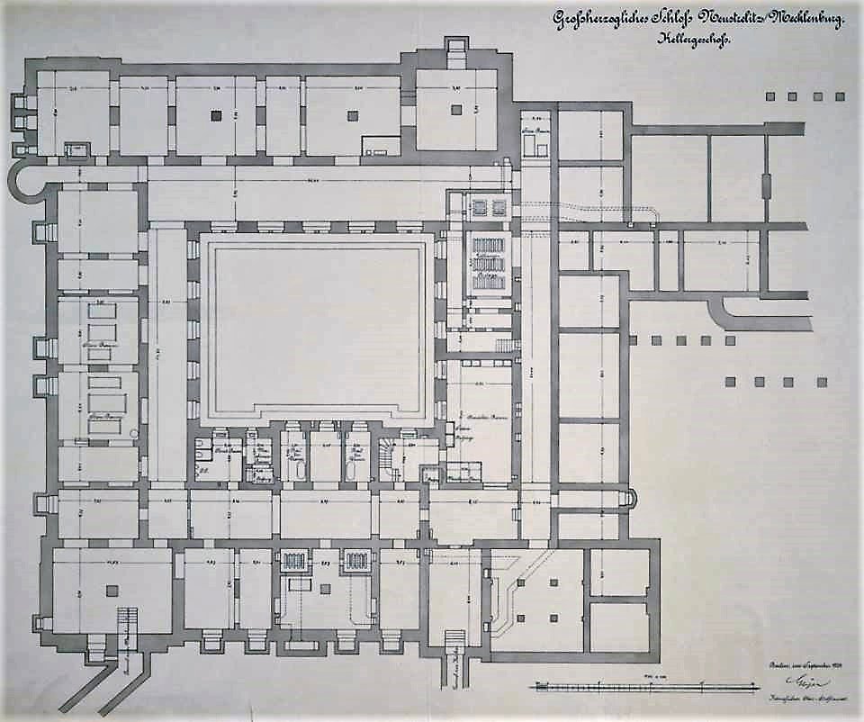 Schloss Neustrelitz Keller Grundriss Kellergeschoss