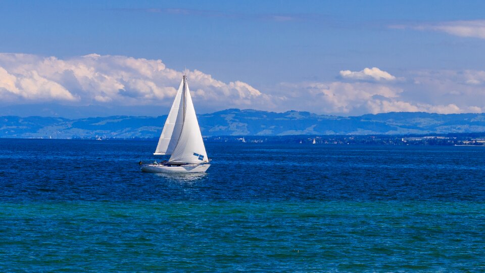 Water sailing boats summer photo