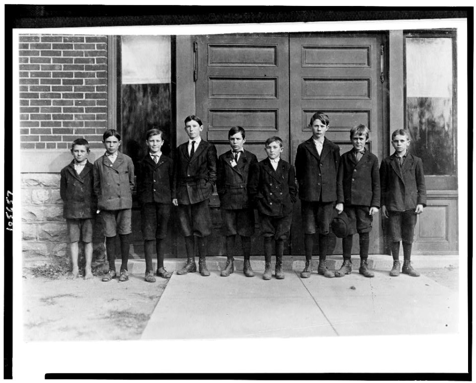 School -9 and -12. Some of the boys who work in the glass works at night and go to school in day time. (See report for names, etc.) LOC cph.3c05657