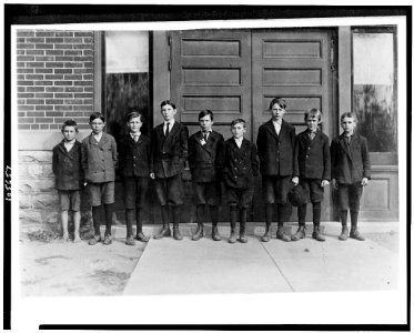 School -9 and -12. Some of the boys who work in the glass works at night and go to school in day time. (See report for names, etc.) LOC cph.3c05657