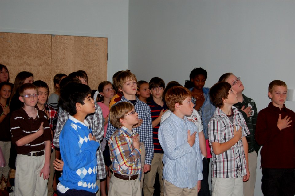 School Children Signing the National Anthem (6432219421)