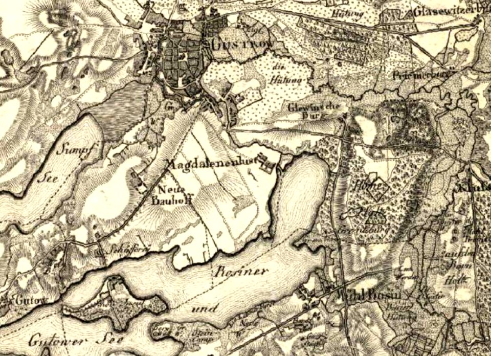 Schmettausche karte güstrow 1781