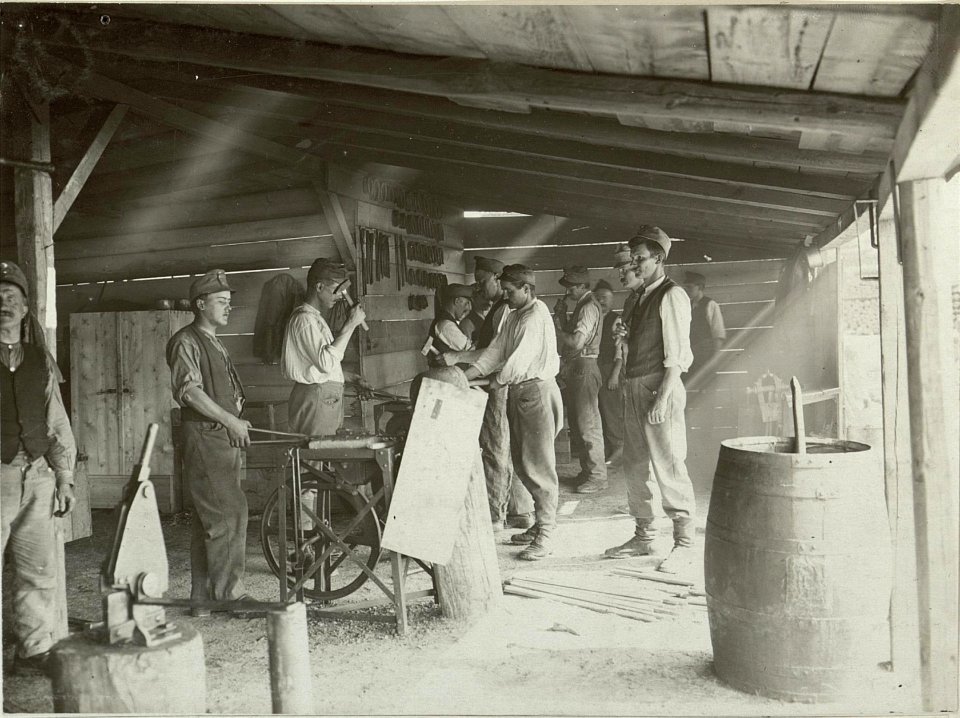 Schmiede im Schanzzeugdepot Nro.7. Aufgen.29.August 1915. Standort, Cellulosefabrik Villach. (BildID 15461539)