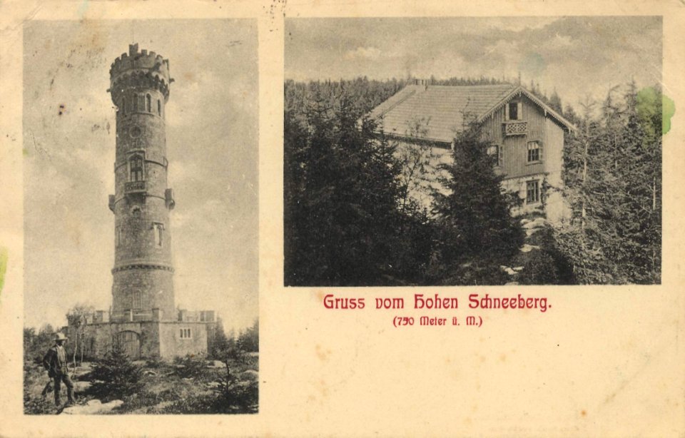 Schneeberg, Schlesien - Aussichtsturm; Gebäudeansicht (Zeno Ansichtskarten)