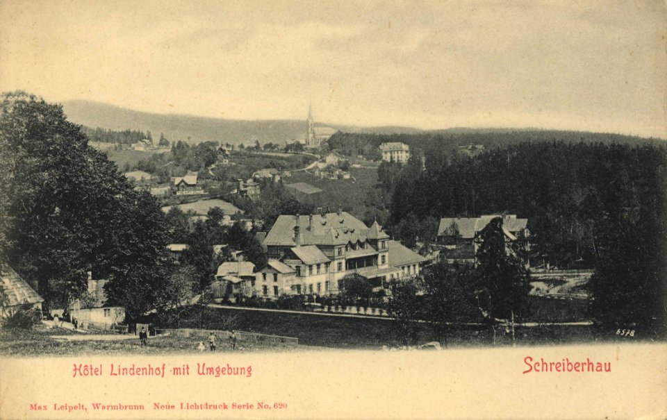 Schreiberhau, Schlesien - Hotel Lindenhof mit Umgebung (Zeno Ansichtskarten)
