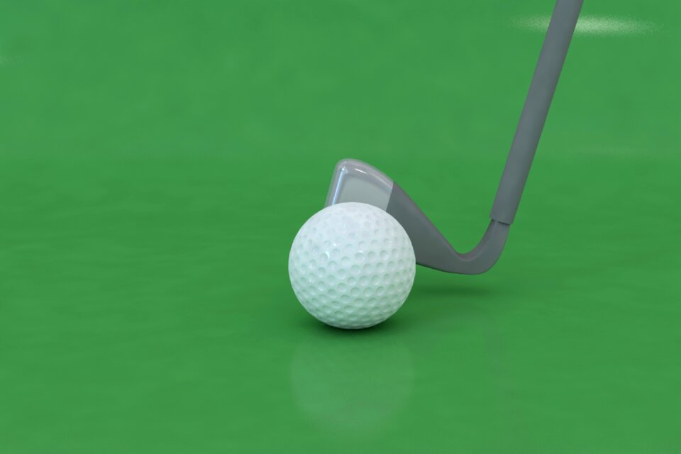 Ball golfer 3d modeling