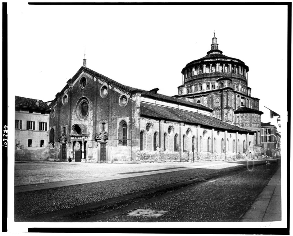 Santa Maria delle Grazie. Refectory containing picture of Last supper by Leonardo da Vinci LCCN91732153