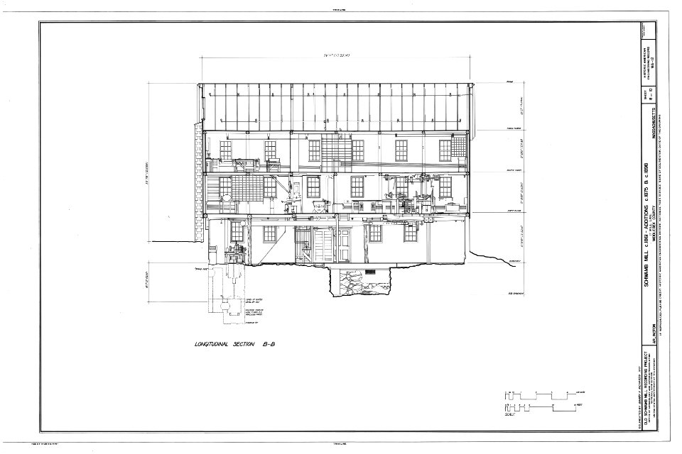 Schwamb Mill, Arlington MA - HAER drawing 00008a