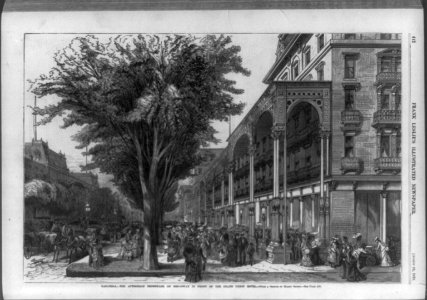 Saratoga - the afternoon promenade on Broadway in front of the Grand Union Hotel LCCN99614120