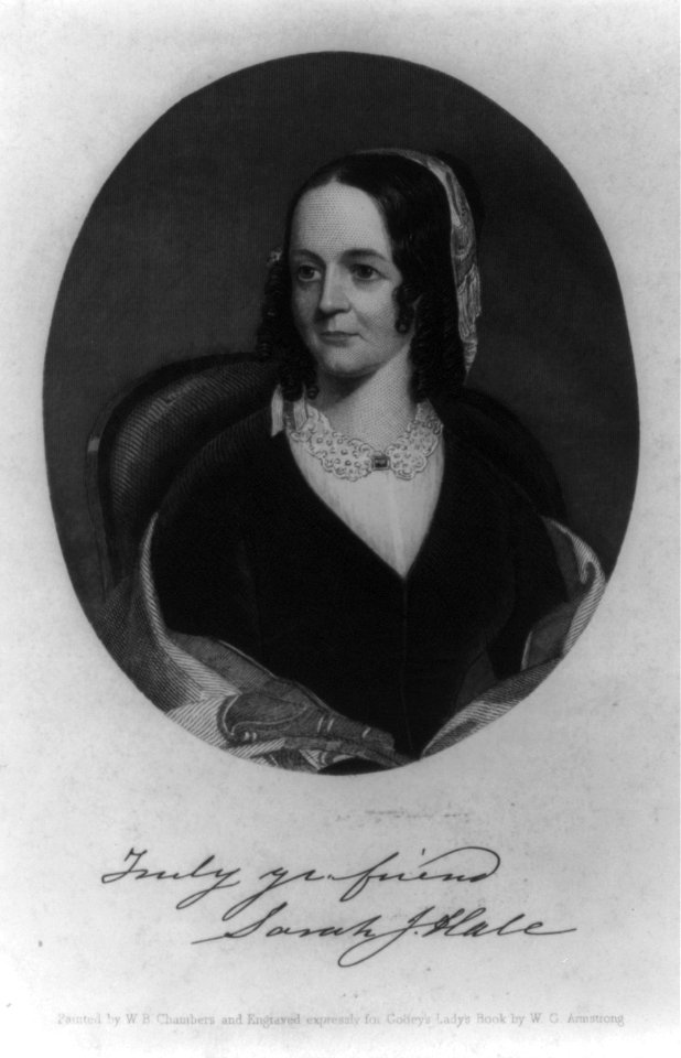 Sarah Josepha (Buell) Hale, 1788-1879, oval, half-length portrait LCCN2005687170