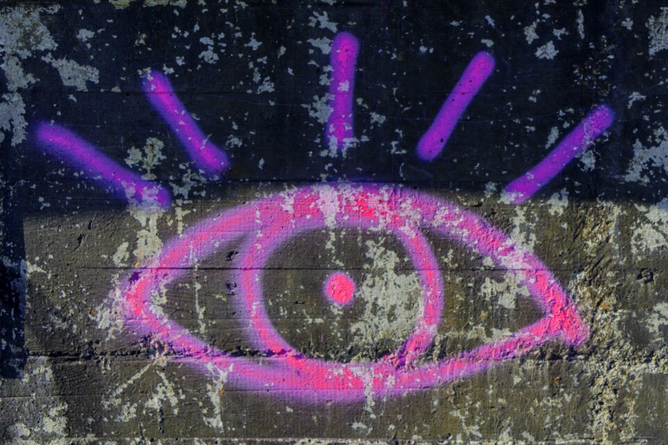 Graffiti face urban art