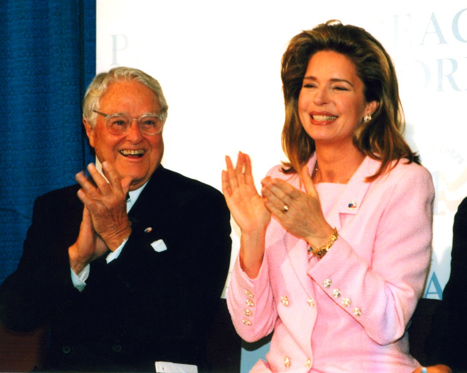 Sargent Shriver - 048 Shriver with Queen Noor 1998