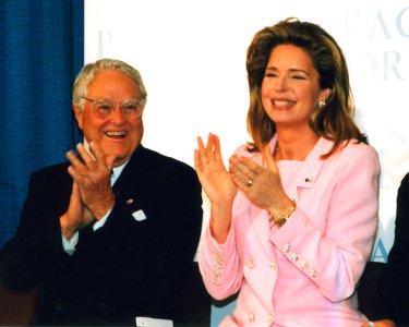 Sargent Shriver - 048 Shriver with Queen Noor 1998