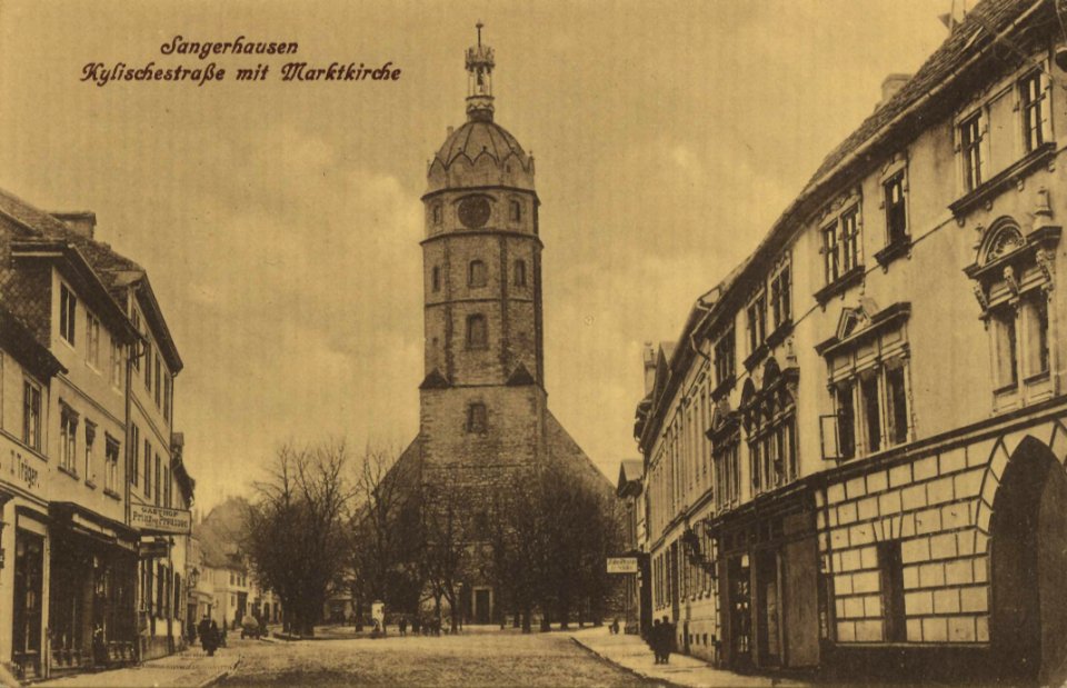 Sangerhausen, Sachsen-Anhalt - Kylischestraße mit Jakobikirche (Zeno Ansichtskarten)