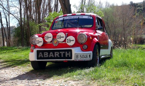 Red car six hundred seat six hundred abarth photo