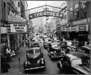 Saturday afternoon street scene. Welch, McDowell County, West Virginia. - NARA - 541004