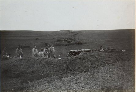 Schwere Feldhaubitzen in der Stellung, westlich von Sokolow (BildID 15438684)