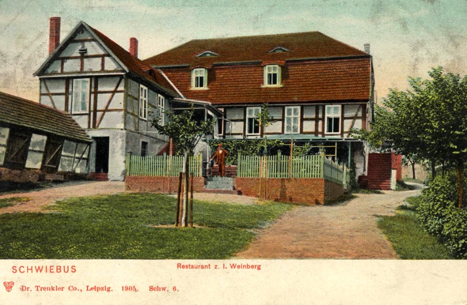 Schwiebus, Ostbrandenburg - Restaurant Weinberg (Zeno Ansichtskarten)