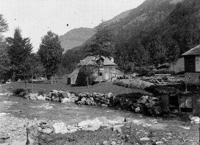 Scierie de Ravi, Luchon environs, octobre 1898, TRU C 172 - Fonds Trutat