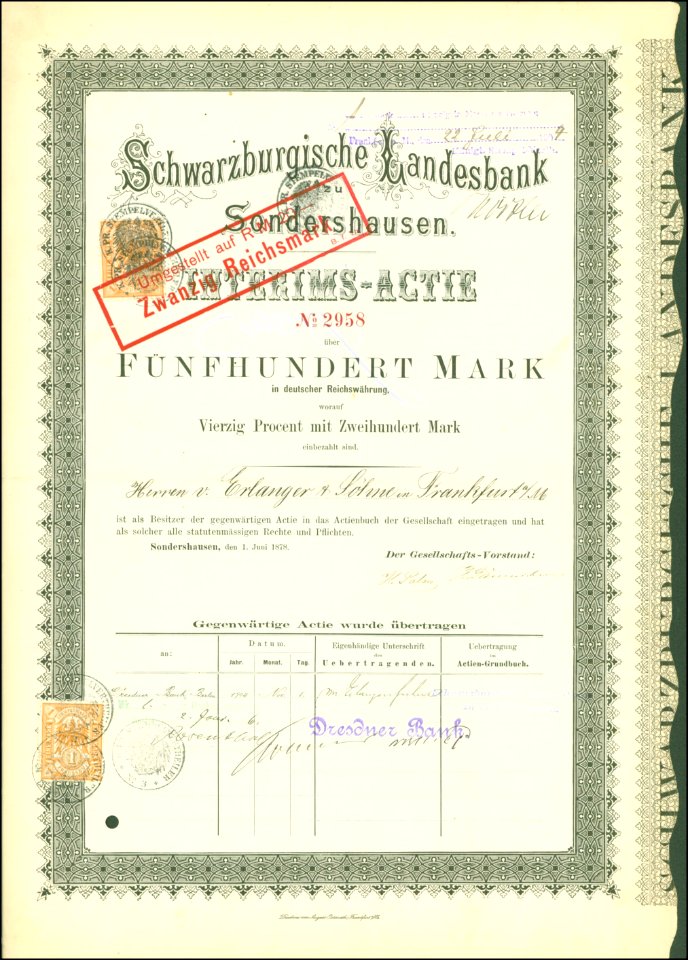 Schwarzburgische Landesbank 1878