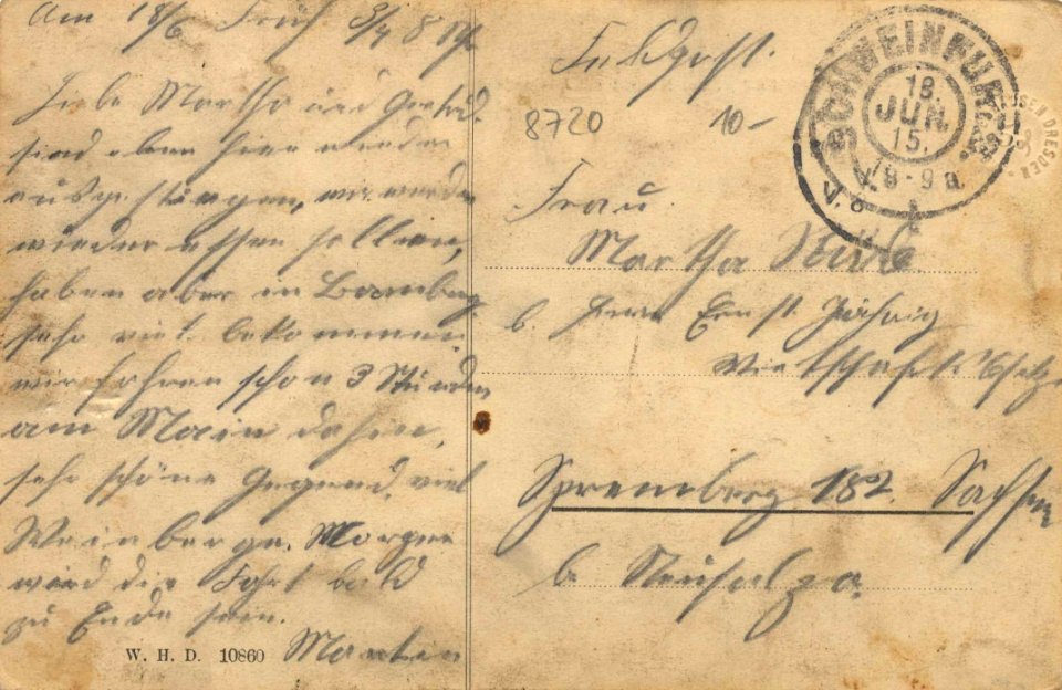 Schweinfurt, Bayern - Stadtansicht mit Justizgebäude (back) (Zeno Ansichtskarten)