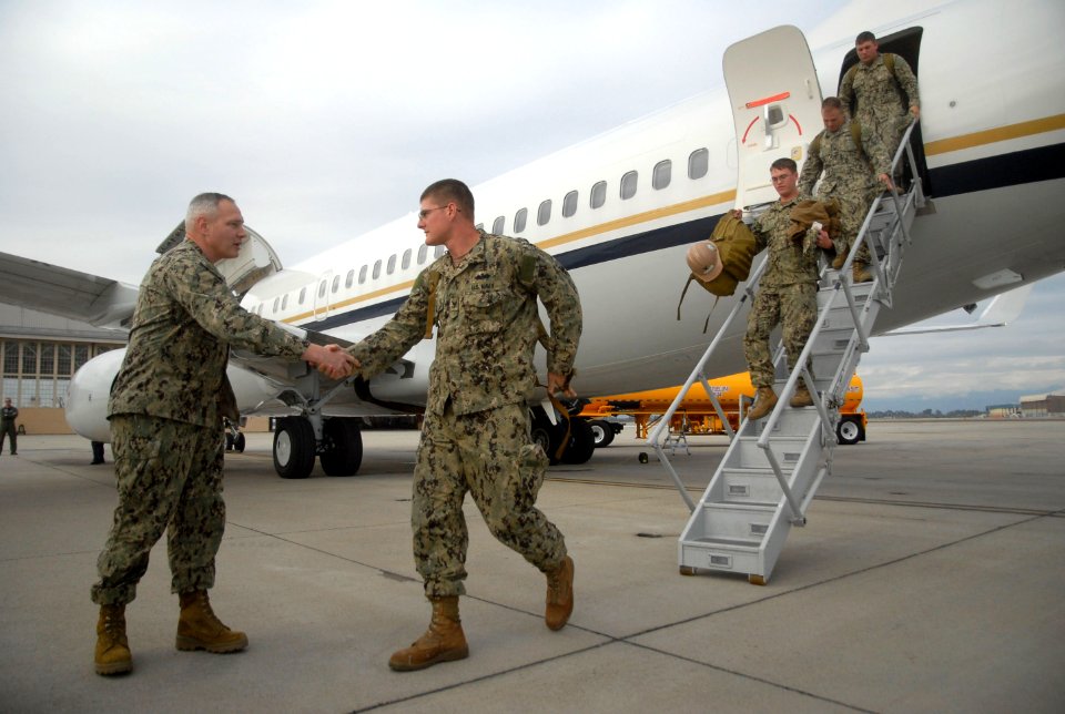 Seabees return to California after helping in New York. (8203275030)