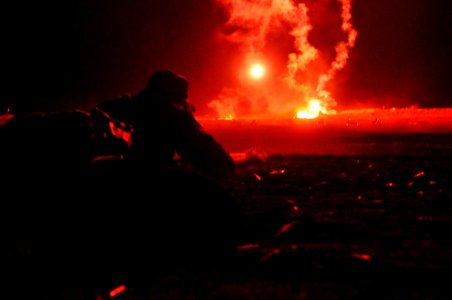 Seals conduct a training at night