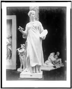 Sculpture of woman with palate and brush, exhibited in Palace of Fine Arts, Paris Exposition, 1889 LCCN93516725