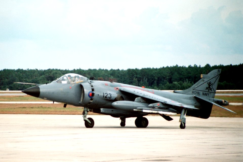 Sea Harrier FRS1 of 800 Naval Air Squadron c1991