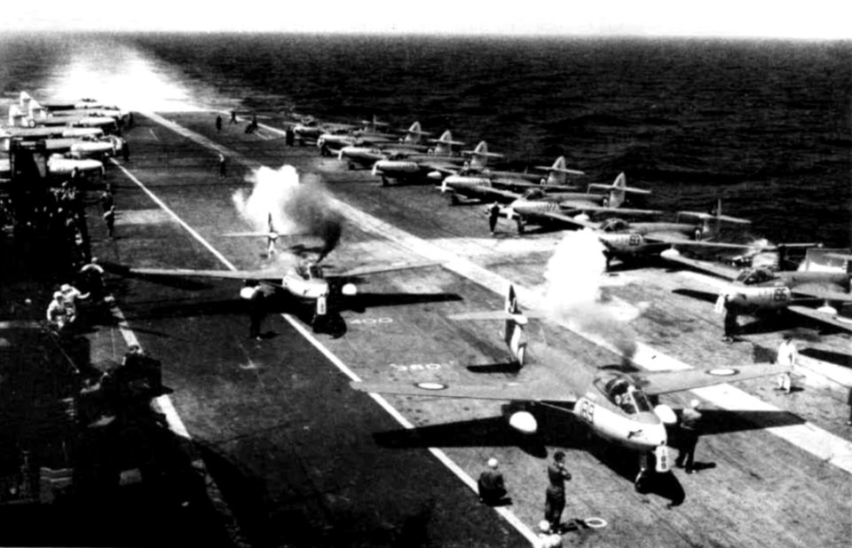 Sea Hawks on HMS Eagle (R05) 1956