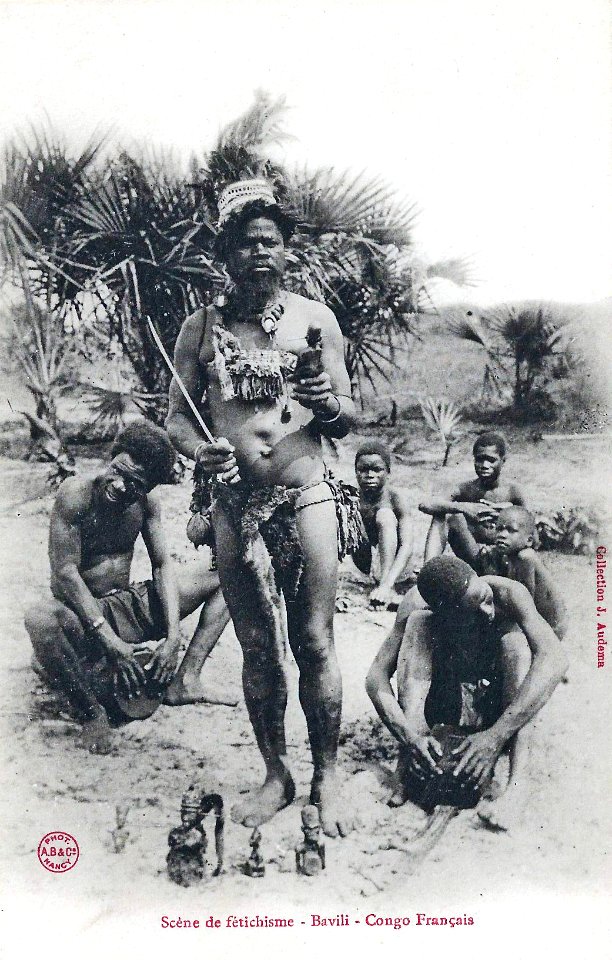 Scène de fétichisme-Bavili-Congo Français