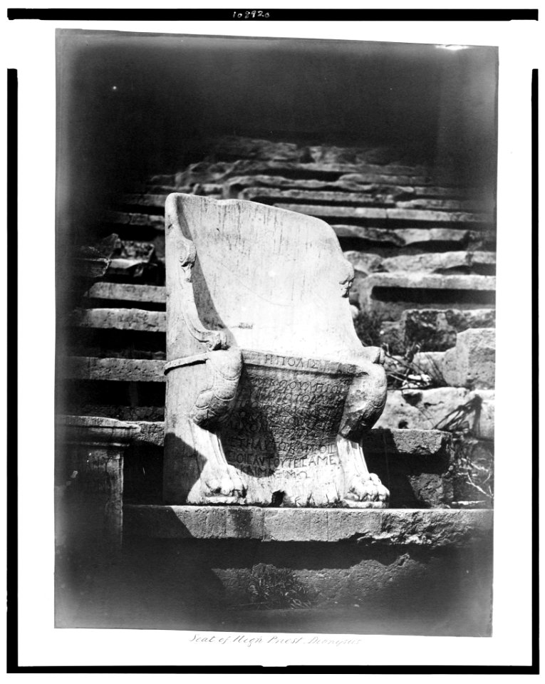 Seat of high priest. Dionysus LCCN94513417
