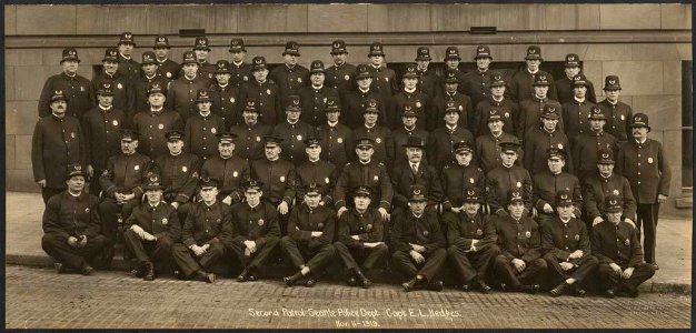 Seattle Police Department Second Patrol, November 11, 1919 (MOHAI 12952)