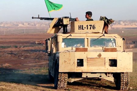 SDF MG in Baghuz, 4 March 2019