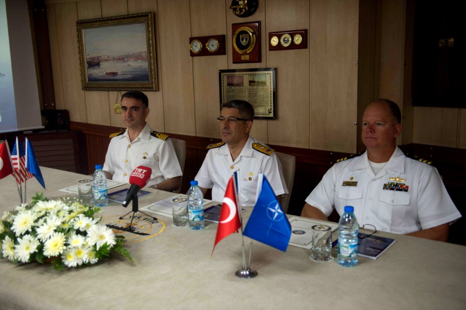 Sebahattin Çoruk, Namık Alper and Charles Hampton 151031-N-TC720-066 (22678276226)
