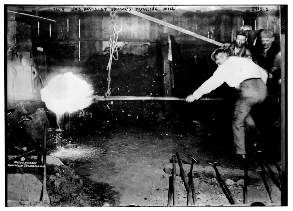 Sec'y Jas. Davis at Brown's Puddling Mill LCCN2014715565